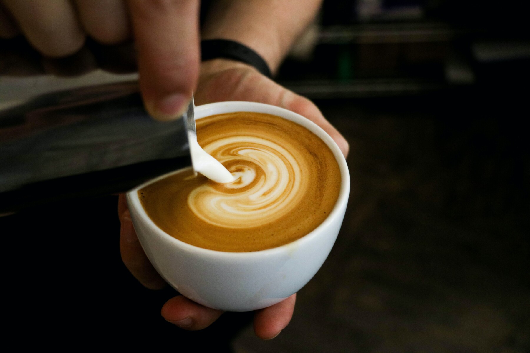 Liquid Art Coffeehouse Coffee being made