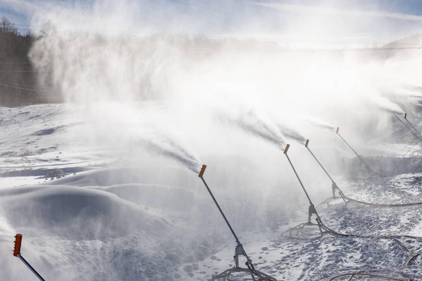 Snowmaking guns at Killington Resort
